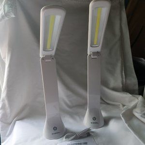 Bell+Howell Power Table Lamp Folding & Portable Desk Lamp COB LED Set of 2